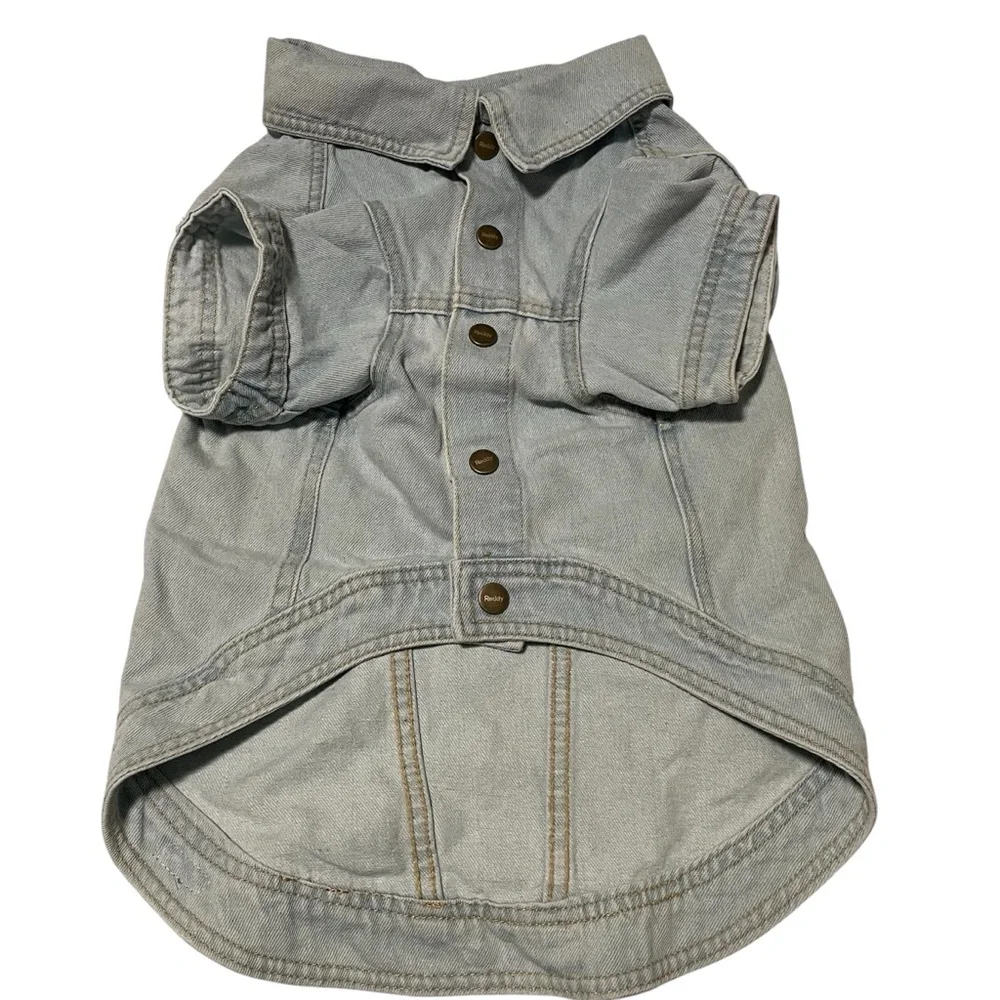 NWT Reddy Denim Dog Jacket - Light Wash, XL